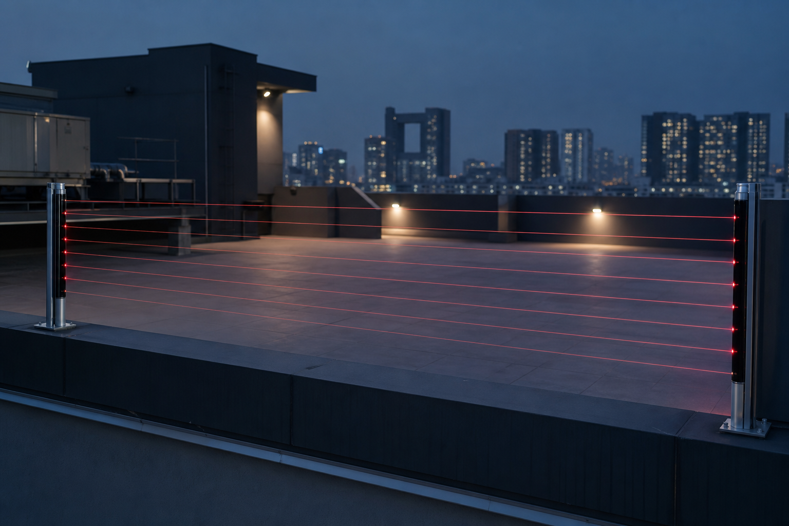 Rooftop laser detection